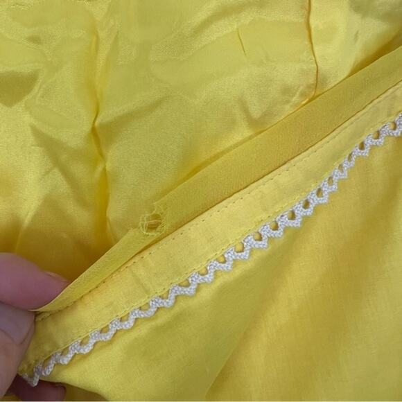 Cynthia Steffe Strapless Embroidered Pink Floral Yellow Lace Strapless Dress - Picture 11 of 16